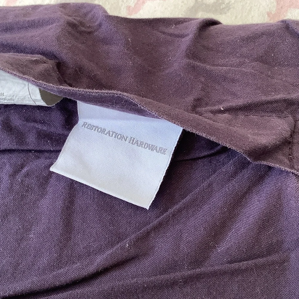 Restoration Hardware Quilted Pillow Sham Pair in Deep Purple